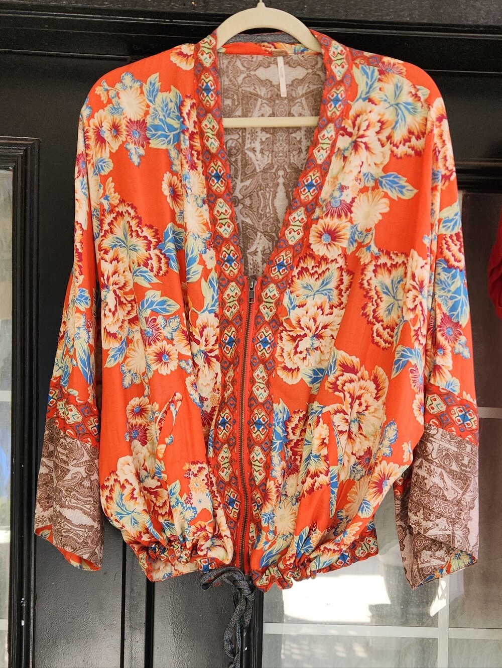 Free People Orange Floral Kimono - Picture 5 of 5